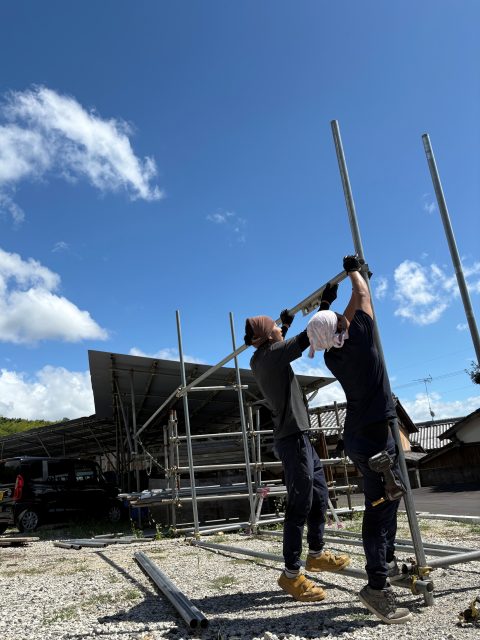 新人社員くんと足場練習💦
